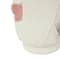 15.75" White Ceramic Butterfly Wide Decorative Vase with Multicolor Accents